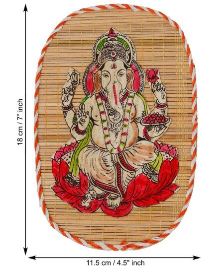 Bamboo Hand Crafted Wall Hangings Of Ganesh Ji And Laxmi Ji For Home Decor