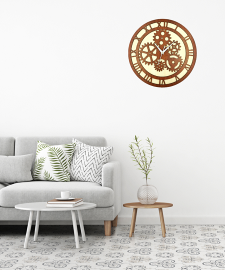 Wooden Silent Non-Ticking Wall Clock for Home Stylish Latest Designer Wall Clock for Home Living Room Bedroom Office Hall