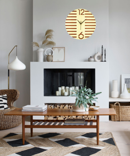 Wooden Silent Non-Ticking Wall Clock for Home Stylish Latest Designer Wall Clock for Home Living Room Bedroom Office Hall